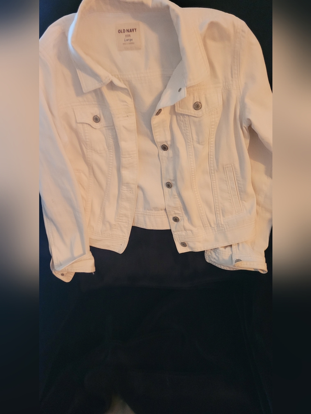 Old Navy White Jean Jacket
